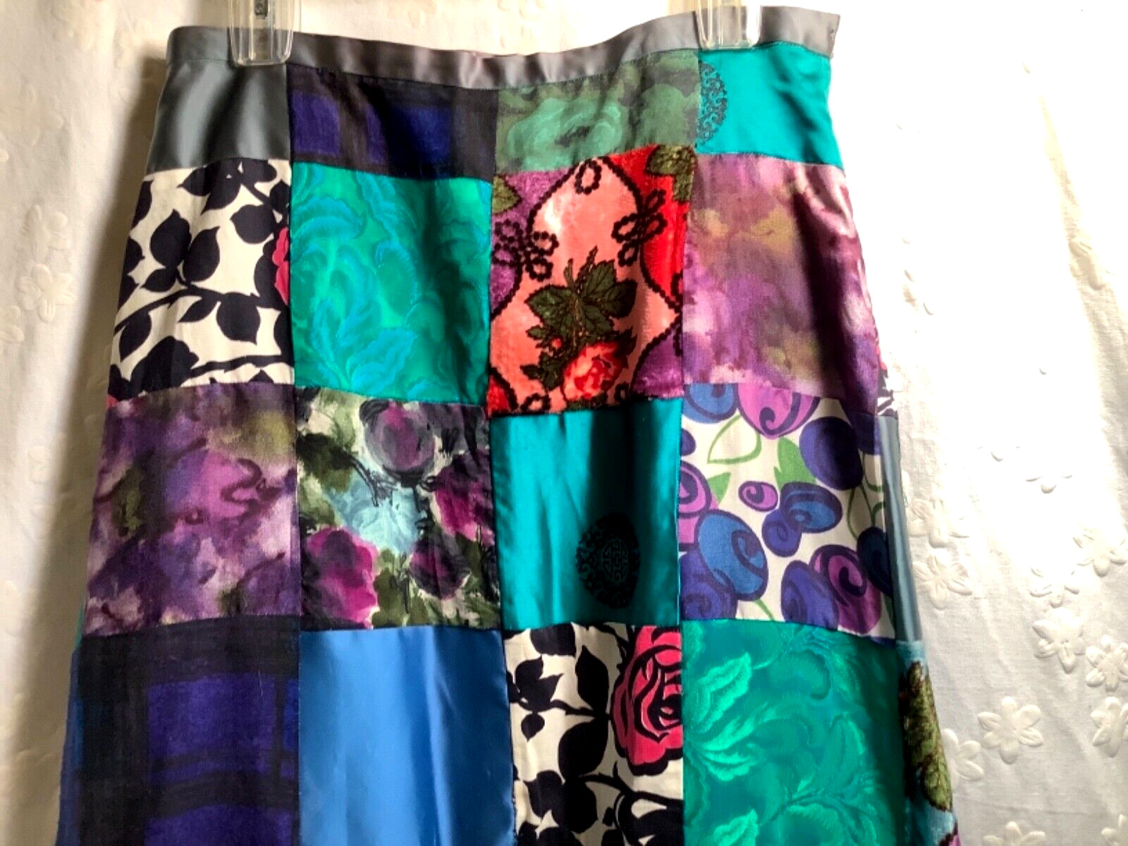 Vintage Skirt Designer Evening Glamour Textured R… - image 6