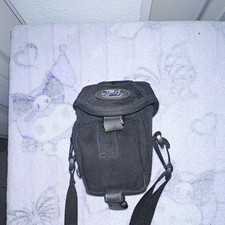 Black Padded Nylon Compact Camera Case/Pouch w/ Shoulder Strap Universal Fit