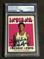 FREDDIE LEWIS 1971-72 TOPPS SIGNED AUTOGRAPHED ROOKIE CARD PSA/DNA CERTIFIED