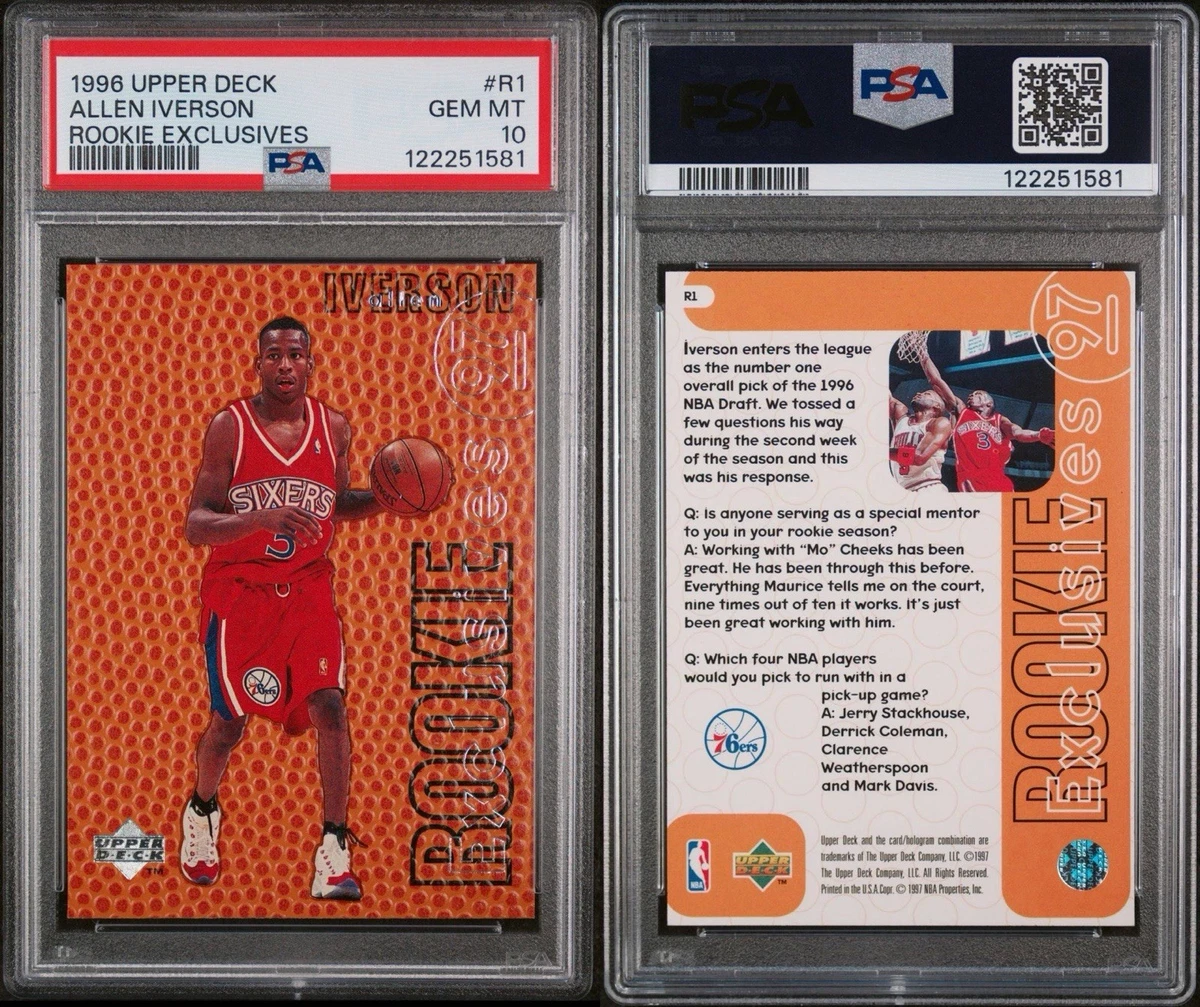Allen Iverson 10 Graded Basketball Sports Trading Cards