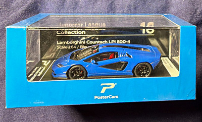 Lamborghini Countach LP 800-4 Blue 1:64 Diecast Limited Edition