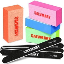 Nail Files and Buffers, Professional Manicure Tools Kit, 100/180 Grit Double Sid