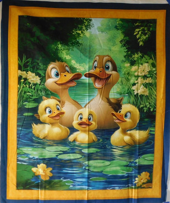 Happy Quackers fabric panel from Marshall Dry Goods 1pc
