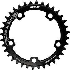 Round Chainring 110BCD 36T 38T 40T 42T 44T 46T 48T 50T 52T Narrow 50T, Black