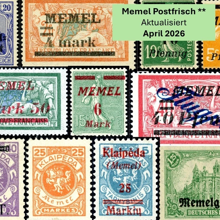 Memel Postfrisch Einzelmarke Michel Num: 1 - 232 **, Mint MNH, Auswahl 1. Wahl - Bild 1 von 1