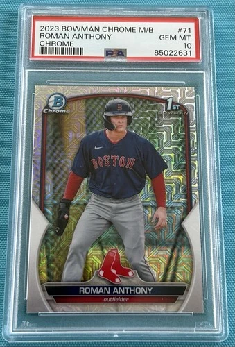 2023 Roman Anthony PSA 10 Bowman Chrome RC Mega Box Refractor 1st #BCP-71
