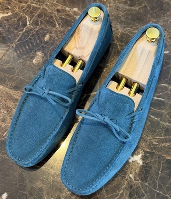Tod's Gommino Loafers Driving Shoes Men's Blue EU 45 / UK 10.5 / US 12