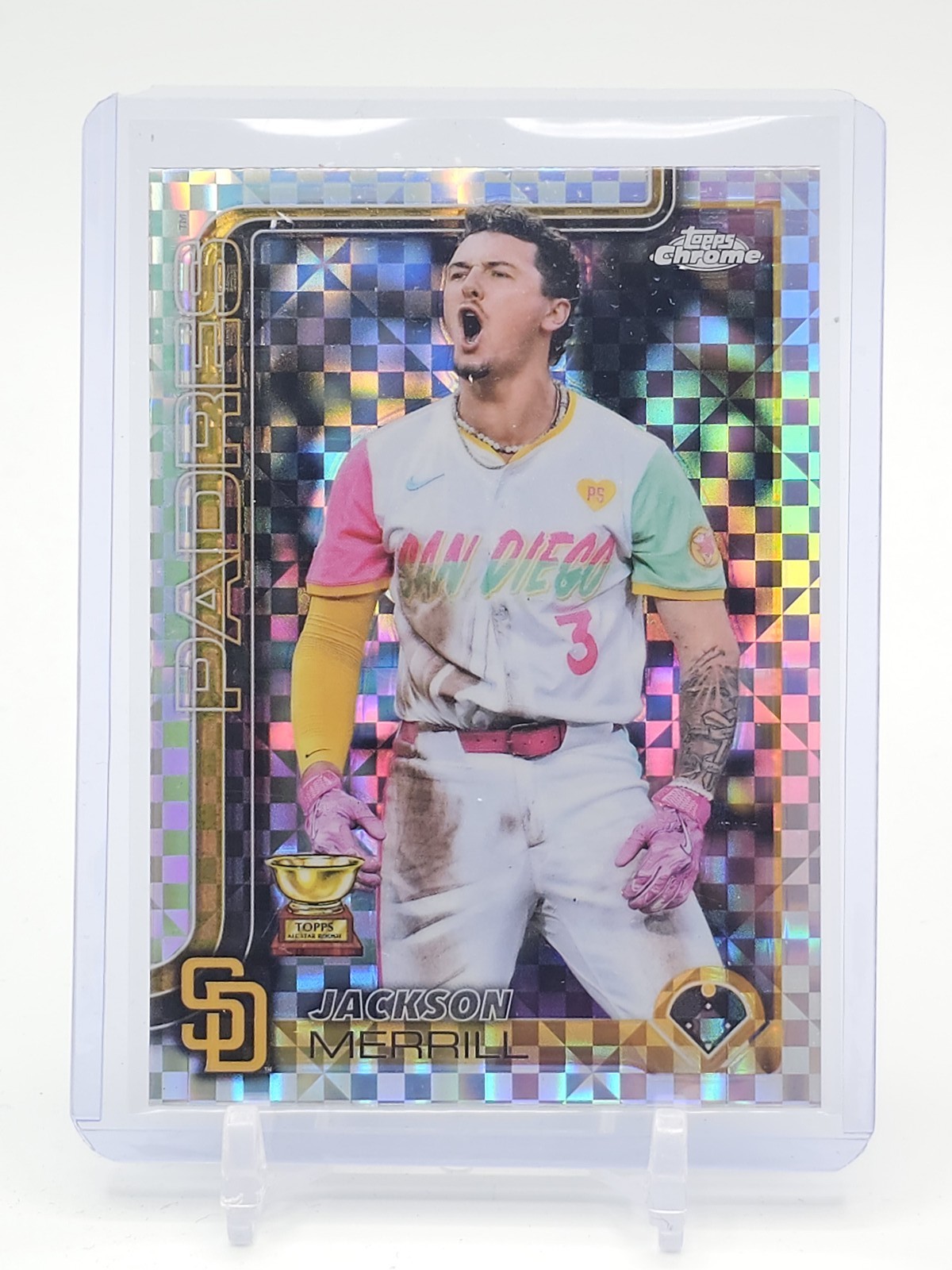 JACKSON MERRILL 2025 TOPPS CHROME X-FRACTOR ALL-STAR #61 PADRES Q3478