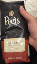 Peet's House Blend Dark Roast Ground Coffee 16 oz 1 lb 454g