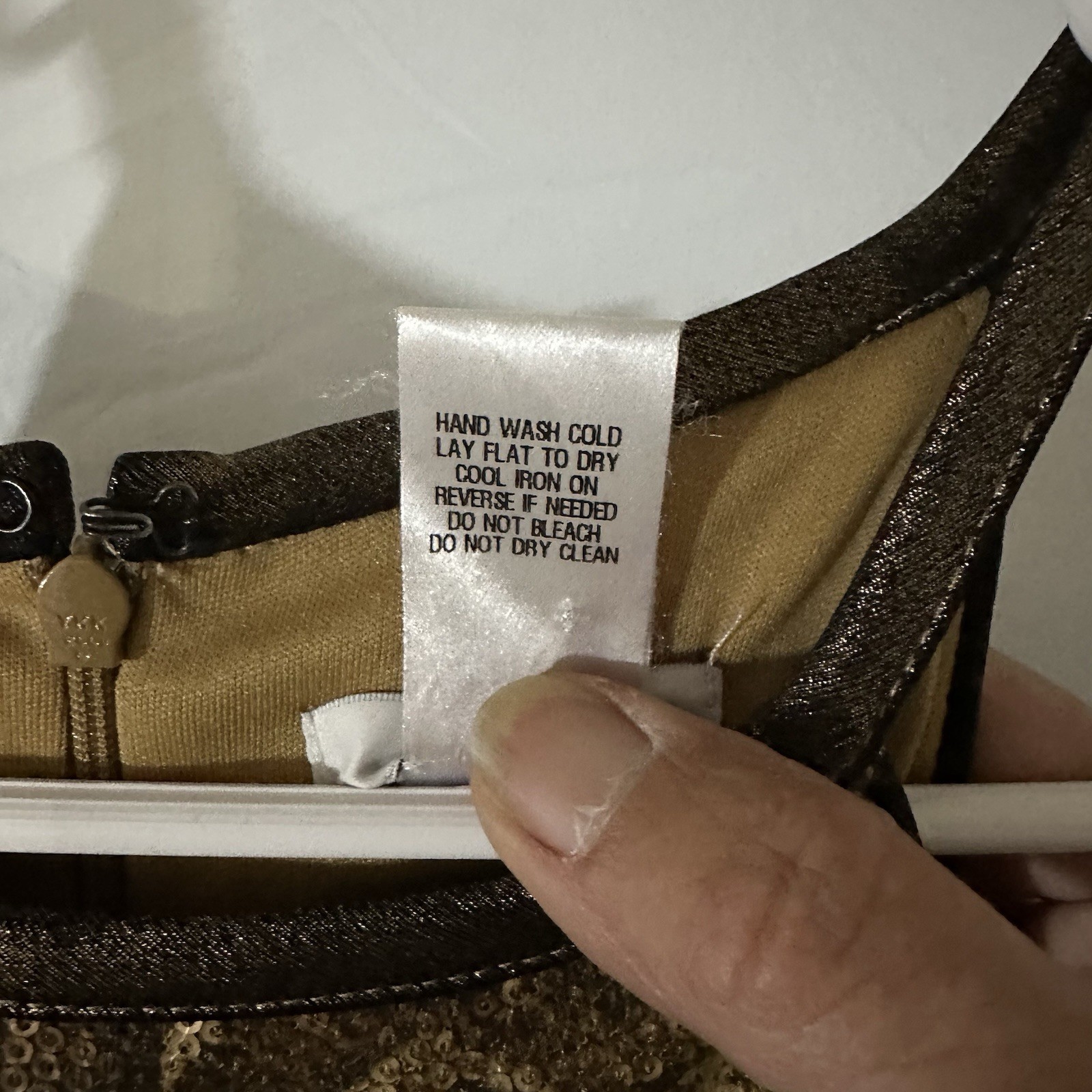 Cache Halter Sequin Dress Gold Brown Python Print… - image 5