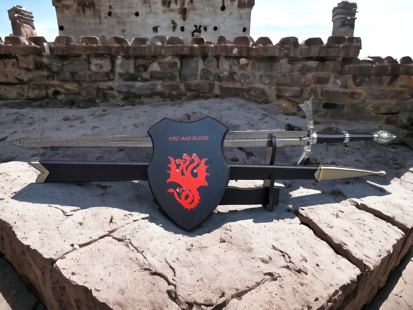 Handmade Daemon Targaryen Dark Sister Sword Full Metal Replica HOTD Valyrian