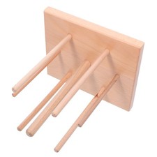 Recorder Stand with 7 Multi-Size Pegs Wooden Flute Display Holder