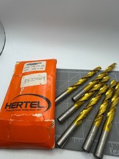 Hertel Jobber-Length Twist Drill Bits 27/64 118D Tin Coated 6pc Made in USA