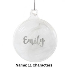 Image of Personalised First Christmas Glass Feather Candle Angel Bauble