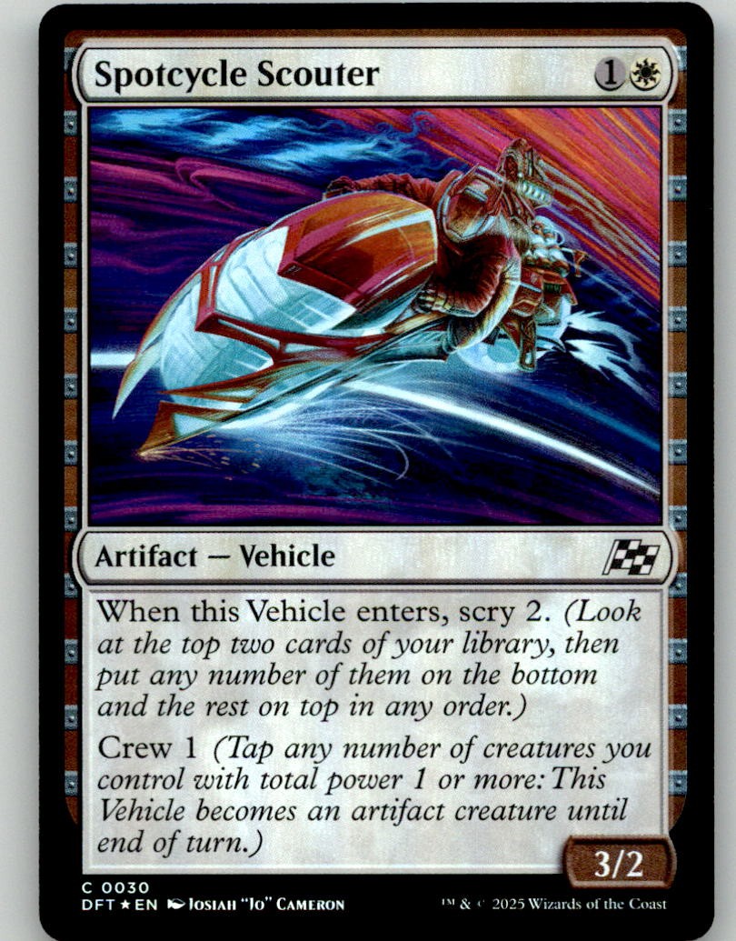 MTG Spotcycle Scouter 30 Common Aetherdrift Foil Lightly Played