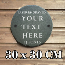 Targa Incisione Ardesia Personalizzata Giardino Casa Insegna Personalizzata Qualsiasi Testo Nome Carattere