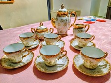 Vintage Japanese Lusterware Tea Set Gold Rose - 15 Pce Service for 6 1921-1941 