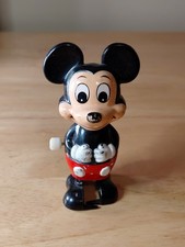 Vintage Mickey Mouse Wind Up Toy Walking 1977 Disney Productions Tomy