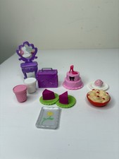 Barbie Kitchen Food Vanity Suitcase Accessories Lot Cake Pie Spaghetti