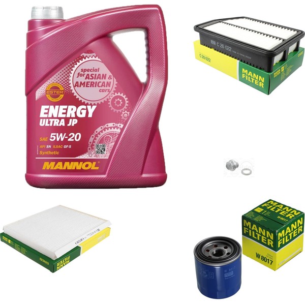 Mann Inspektionspaket 5L Mannol Energy 5W-20 FüR Hyundai I30 1.4 1.6 Gdi-image