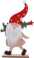 Trendline Dekofigur Holz Weihnachtsmann 32 X 19 Cm Natur-Rot Dekofigur