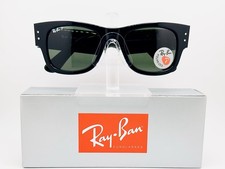 Ray-Ban Mega Wayfarer RB0840S Polarized Sunglasses - Black Frame / Green Lens