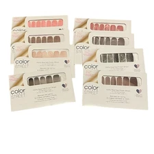 Color Street Nail Polish Strips Pink, Gray, Brown New 8 Packages 16 Per Package