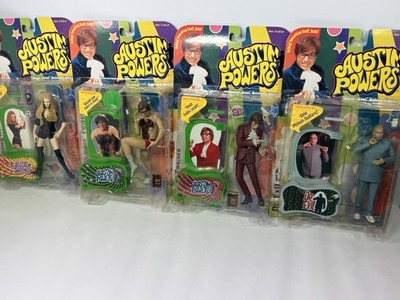 Lot of 4 Austin Powers Action Figures Mcfarlane toys 1999 Sealed* Read