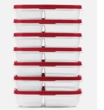 Rubbermaid 14 Piece Easy Find Lids Meal Prep Food Storage Divided Containers ...