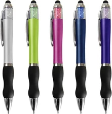 Ballpoint Writing Pens,8 Pack(5 Count+3 Refills) with Stylus Tips 1Mm Medium Poi