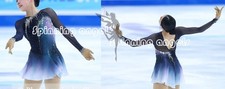 Figure Skating Dress Women's / Girls' Ice Skating Dress blue dyeing