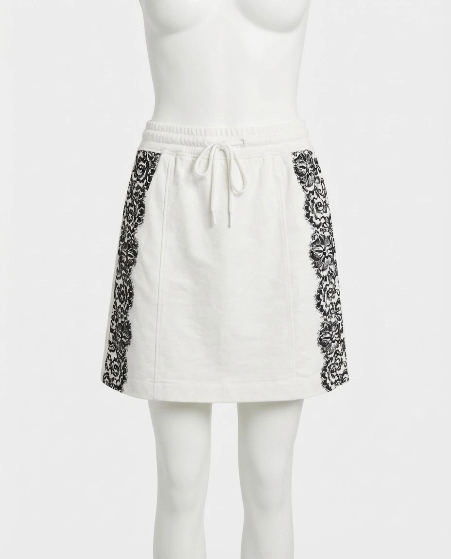 Moschino Mini Skirt With Printed Lace Design Size 4