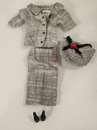 Vintage 1960s Barbie Career Girl Jacket, Skirt, Hat, & Shoes