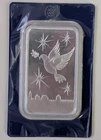 HOLY LAND MINT DOVE OF PEACE 100 GRAM .999 FINE SILVER BAR IN ASSAY SKU IL000875