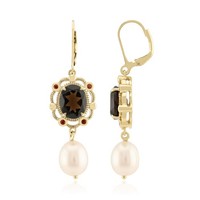 Cavill Vergoldete Sterlingsilber Ohrringe Damen WeißE Perlen 4,97Ct