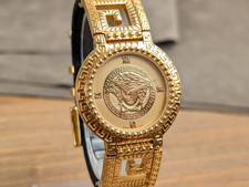 GIANNI VERSACE Medusa 7008014 Gold Plated G20 Men's Quartz Watch Vintage