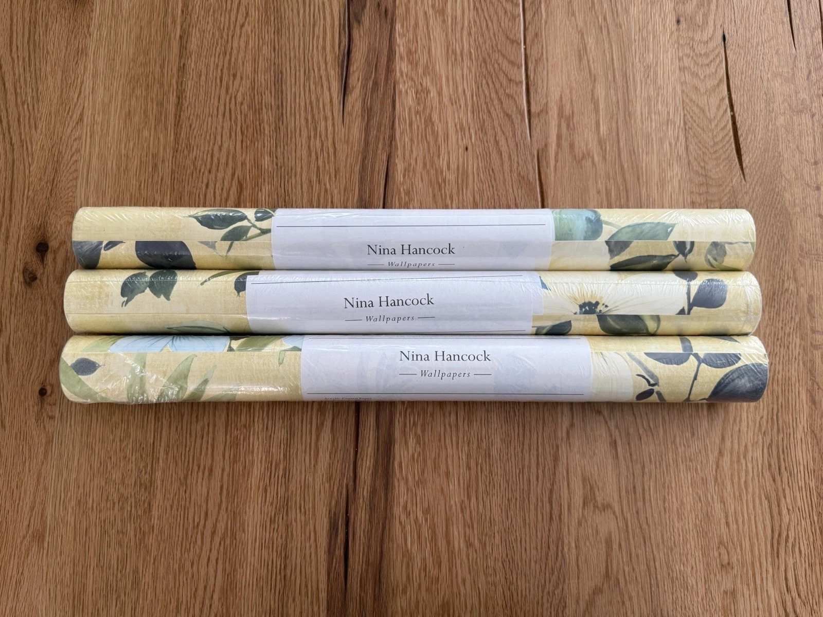 3 Rolls Nina Hancock Wallpaper NH10203 Senzai 10m x 52cm - Brand New