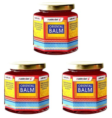 3 x Masterplast XL Oriental Balm 36g - Warm Massage Rub für Muskeln, Rücken & Gelenke
