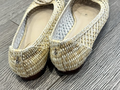 Sam Edelman MAY BALLET FLAT Size 7 Dark Natural Weave Wicker Beige - Picture 10 of 12