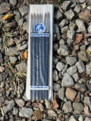 NEW! Grumbacher Series 190 Beaux-Arts Brushes #4 Package of -6- (ff)