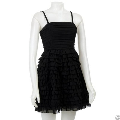 little black dress with ruffles
