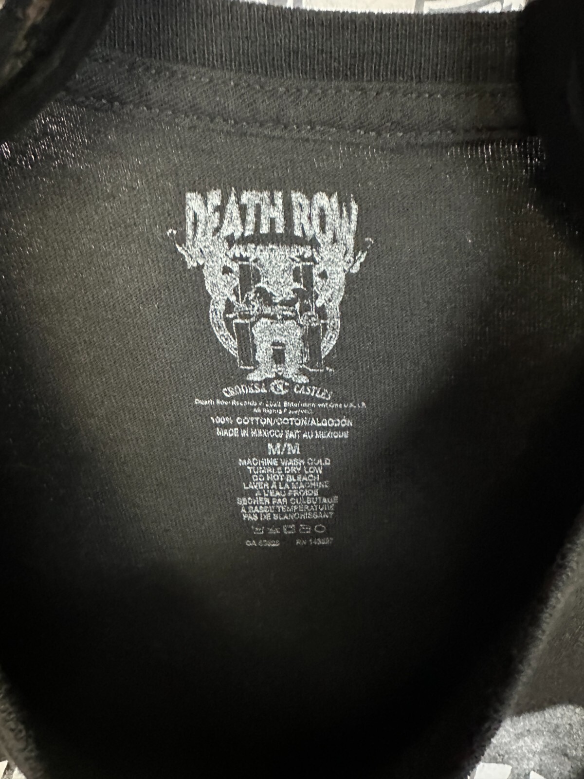 FILA T shirt Death Row Records Crooks & Castles maglietta hip hop rap media per adulti tupac