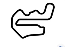 Thunderhill Raceway Track Road Course Race Outline Motorcycle Vinyl Decal