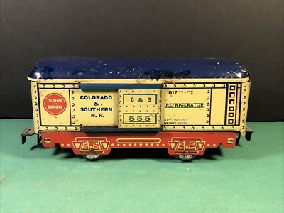 VTG Marx | 555 Colorado Southern Refrigerator Train Car | Red Base