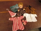 Rare 1960's Doll with several outfits christmas sleepy eye patti patty type