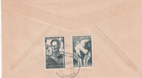 Enveloppe 1er jour Gustave Flaubert Romancier 1952 FDC 1 - Picture 2 of 2