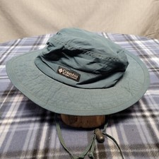 Vtg Columbia Insulated Outdoor Fishing Bucket Camping Hat Cap Sz M Made In USA