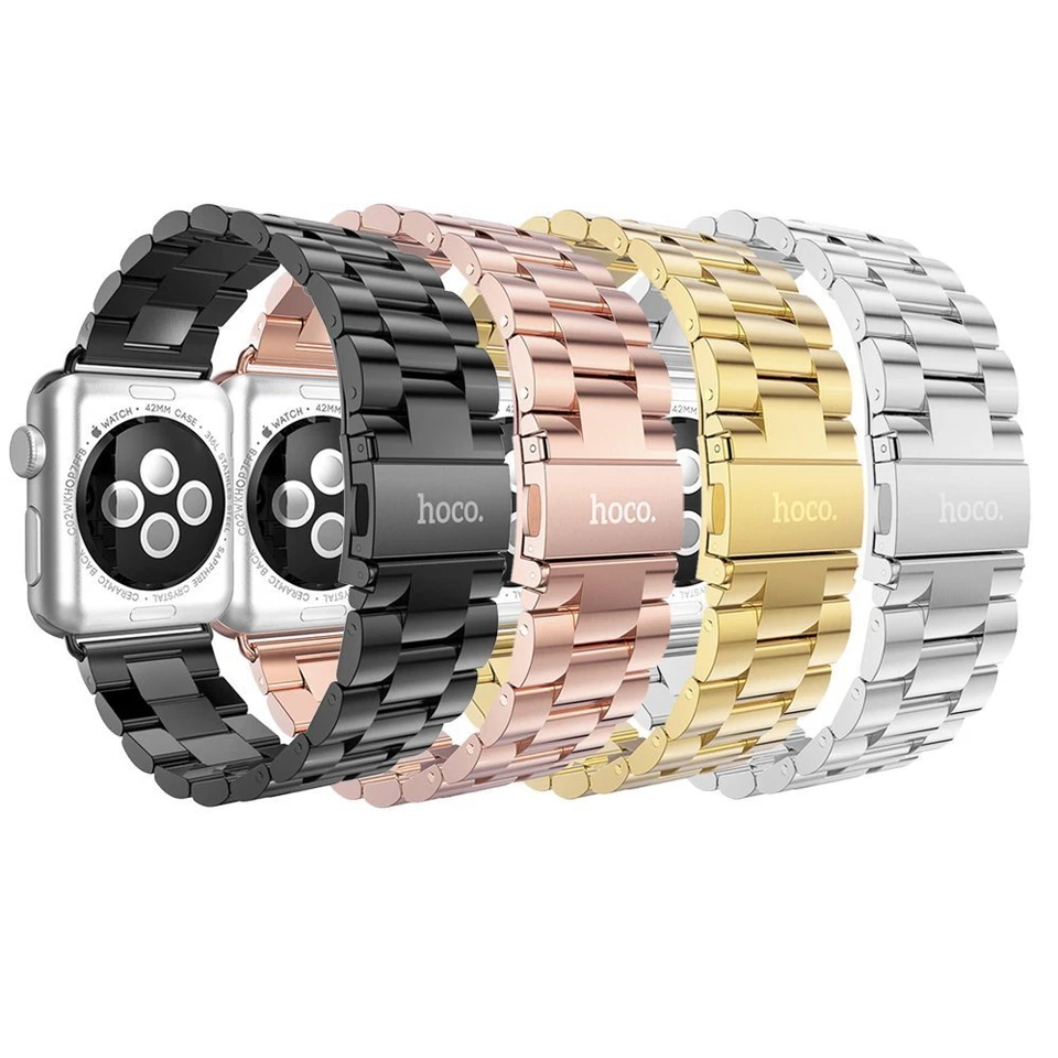 Correa de acero inoxidable para Apple Watch 38/42 mm + adaptador + reparación/eliminador de pasadores  Foto 2 de 4