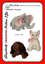 Stuffed Animal Pattern CAT Kitten DOG Puppy E...