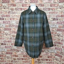 Vintage Blazer Brown Grey Check Uk 16 Harve Bernard 100% Wool Loose